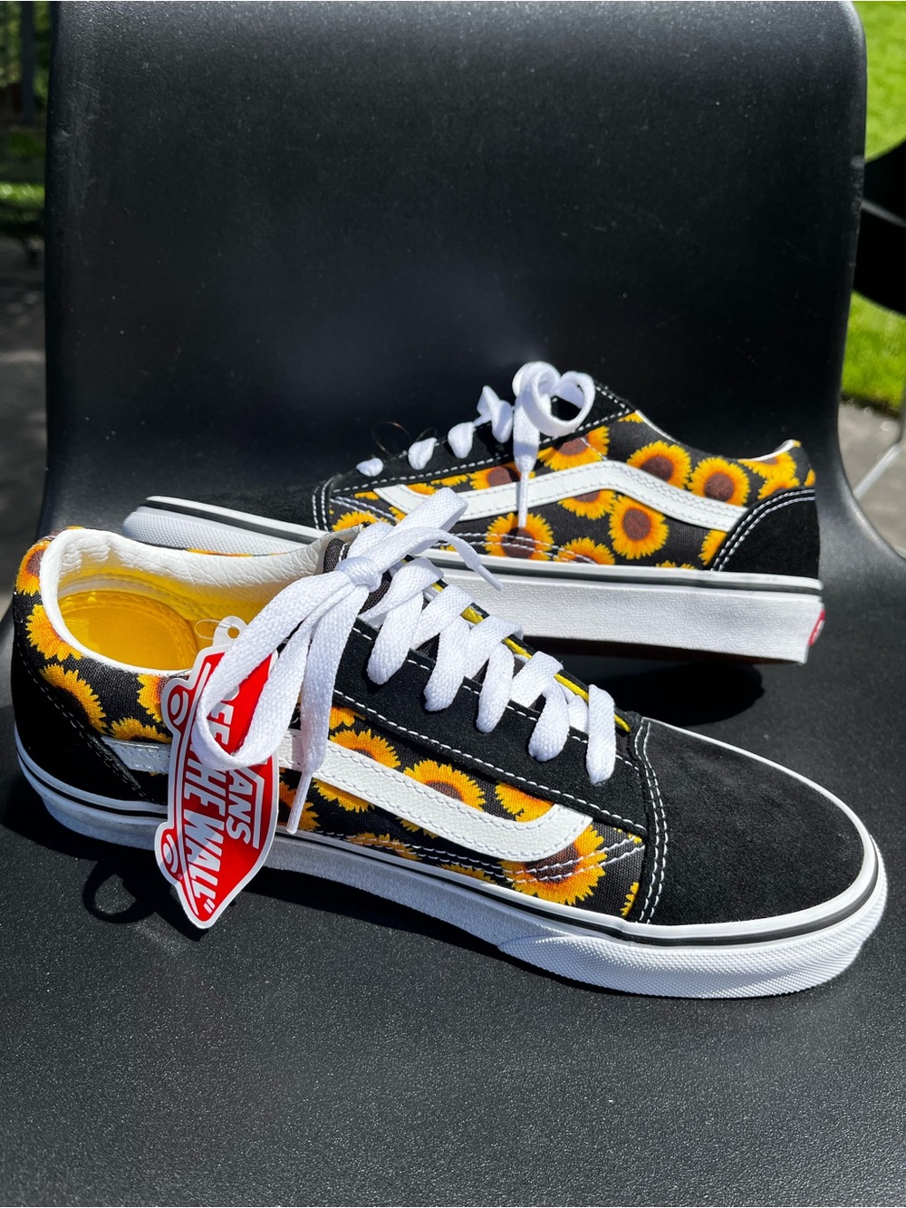 Vans Sunflower Old Skool Sneakers - Black & Yellow size 6